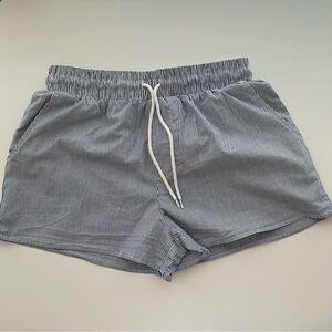 Blue and white shorts